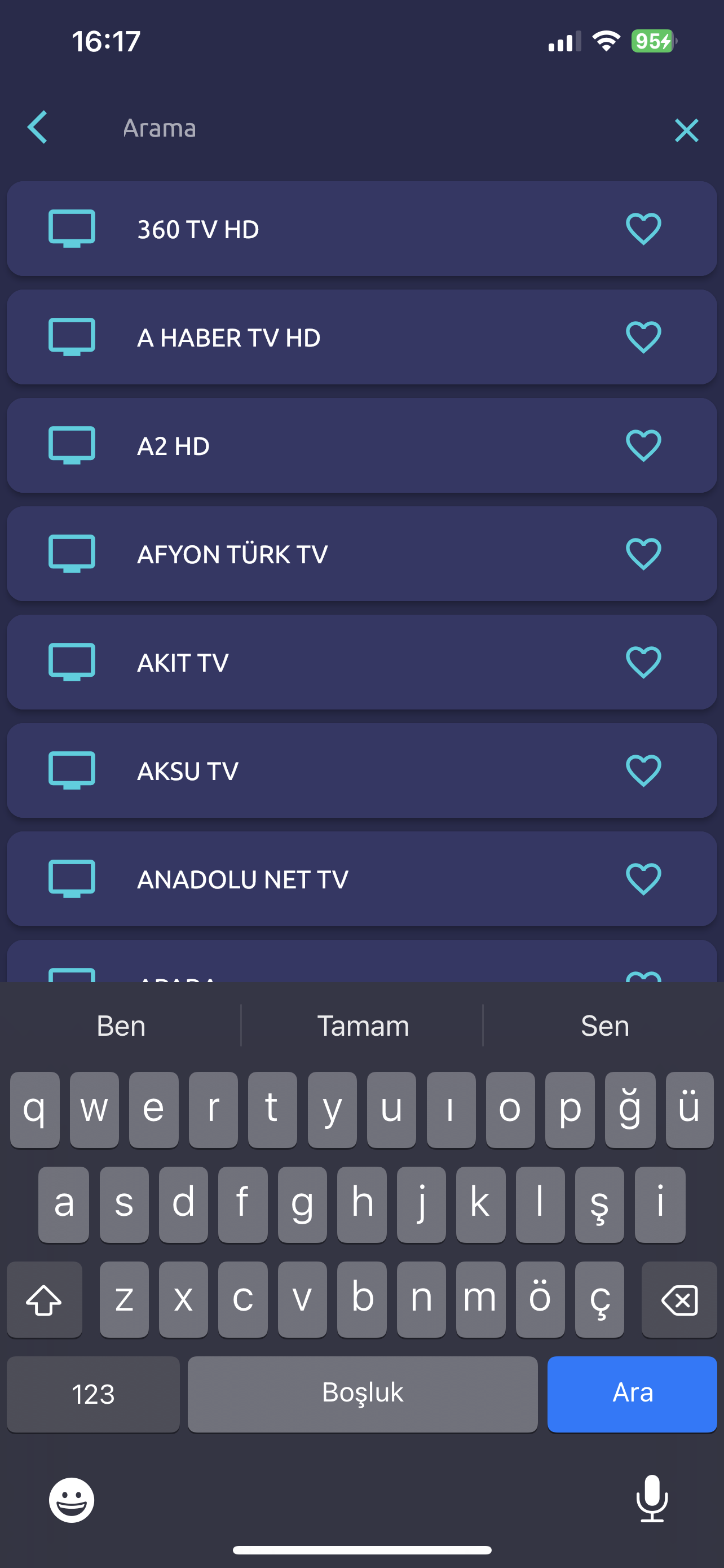 Mobil Canlı TV Uygulaması İndir